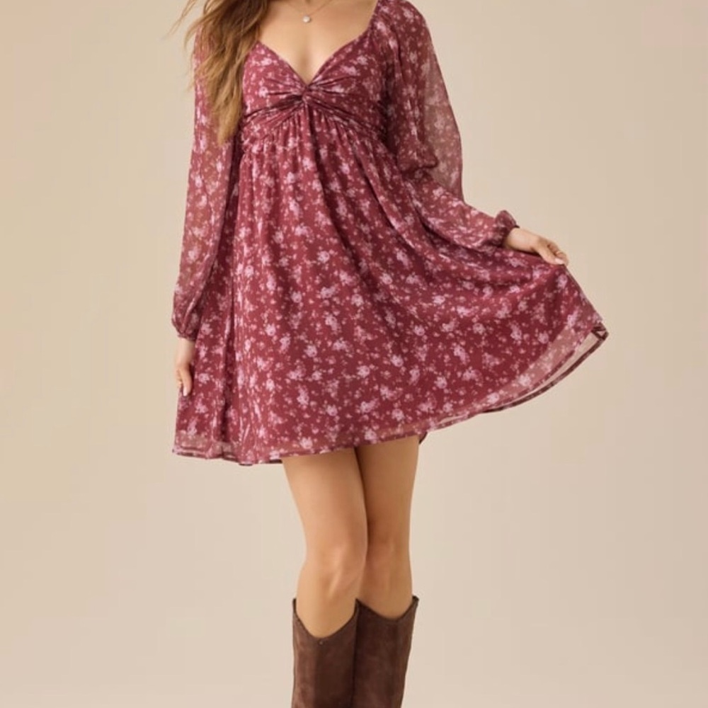 Altar’d State (Brand New) Dawysn Chiffon Mini Dress (Small)